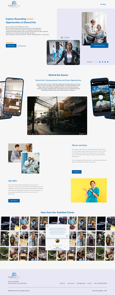 Nurse services & Job offer landingpage figma graphic design homepage landingpage nurse ui ux webpage