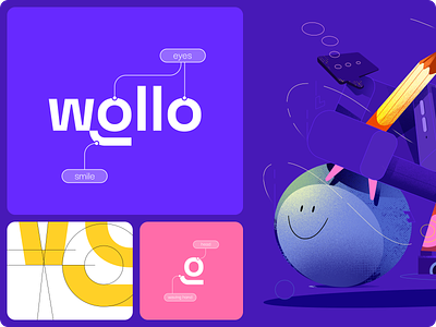 Wollo - Branding for the social media management platform brand brand book branding graphic design guidelines identity illustration logo logo design logo mark logotype marketing saas ui visual identity