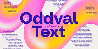Oddval Text Font Family branding design font letter type typedesign typeface typography
