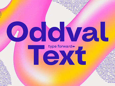 Oddval Text Font Family branding design font letter type typedesign typeface typography