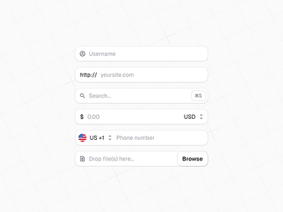 Input Fields – Base 02 UI Kit by Pixsellz on Dribbble image.