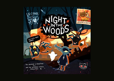 Night in the woods collage collage digital game graphic design night in the woods poster