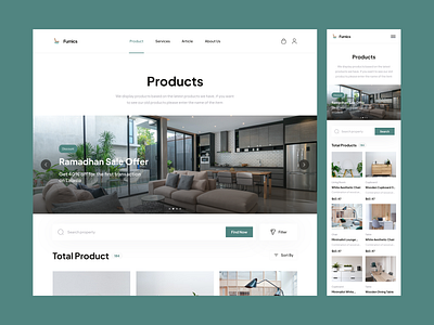 Furnics - Product Page branding design graphic design illustration logo typography ui ux vector webflow