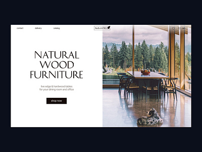 Online furniture store design ecommerce minimalism typography ui ux web design
