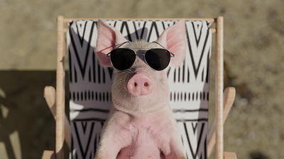 Presenting Sunny Swine: A Realistic Piglet Character 3d anatomy character rigging sculpting