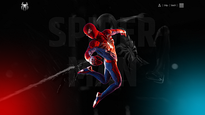 MENU WEBSITE DESIGN ABOUT SPIDER-MAN app branding design graphic design illustration logo typography ui ux vector