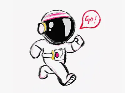 Astroboy astronaut illustration sketch
