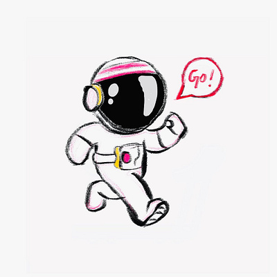 Astroboy astronaut illustration sketch