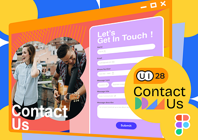 UI 28_Contact Us color colorful contact contact us dailyui design trend 2024 diversity and inclusion figma geometry light mode music ui ui 28 universal music universal music taiwan us website