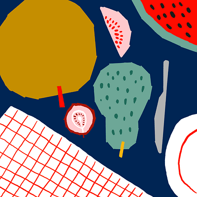 Fruit design doodle fabric pattern fruits graphic design illustration pattern surface design vegetable