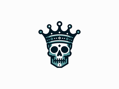 The Dead King Logo branding character crown dead death design horror identity illustration king logo mark mascot royal royalty skeleton skull sports symbol vector