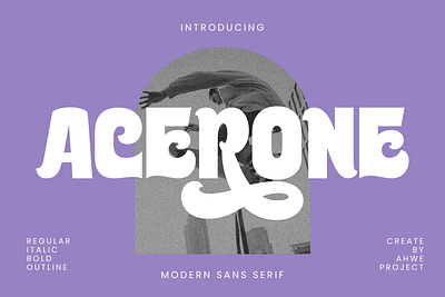 Acerone - Modern Sans Serif Display packaging