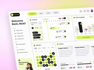 Task Manager Dashboard dashboard design manage management manager project project manager task task manager ui ui dashboard ui design