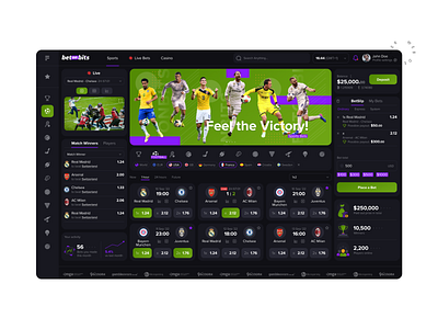 Sports betting | Betonbits bets betting branding creative design interface logo sport ui ux web web design
