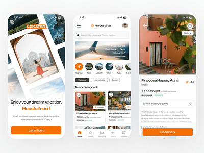 Travel Application - Design Concept 👜 3d app design app design concept branding design concept graphic design mobile app product designing travel app travel app design travel app design concept ui uiux uiux design ux design