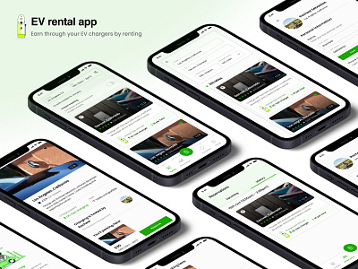 Mobile design - EV Charger renting app app design ev charger app ev rental app mobile design product design ui ui design uiux user experience design user interface design userexperience ux design