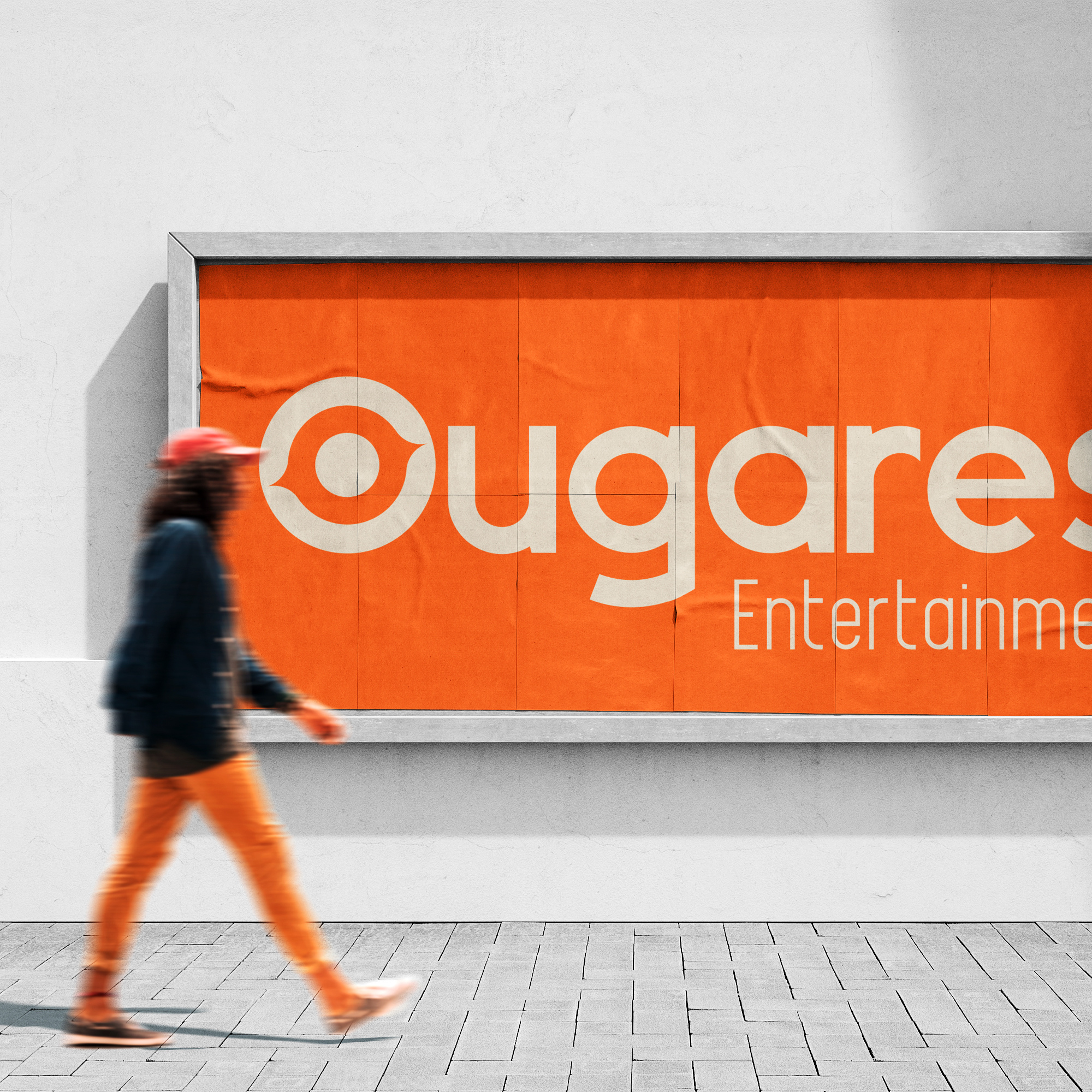 Ougares Entertainment Logo Design | 2022 brand brand identity branding dance design entertainment graphic design kpop letter logo logo logo inspiration logologo logolounge logotype monotype music music label o letter orange logo typography