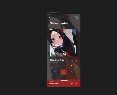 #Daily UI 009 - Music Player 009 android app color daily dailyui design figma mobile mobile song mobile work prototype song spotify ui uidesign uiux ux