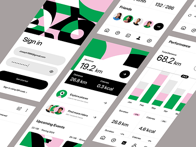 Axle app bar bicycle chart clean color dashboard design flat geometric icons illustration illustration design minimalist onboarding typography ui ui design ux ux design