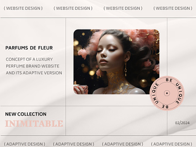 Landing page for Parfums de Fleur design illustration landing page parfums site ui uiux web design website