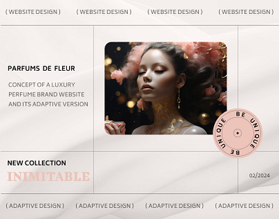 Landing page for Parfums de Fleur design illustration landing page parfums site ui uiux web design website