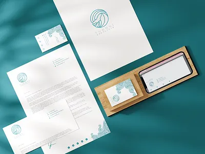 Theoni Papoutsis branding business card corporate identity email signature folder graphic design letterhead logo