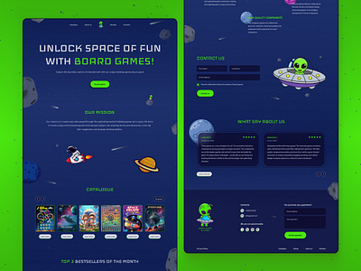 Board game - Landing page board game design game graphic design illustration ui ui design uiux ux uxui web design webdesign website