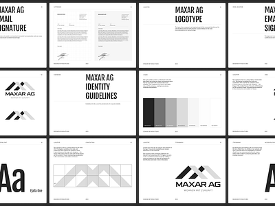 Maxar AG — Guidelines branding color construction company fonts graphic design guidelines logo