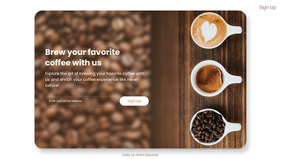 Sign Up #DailyUI 001 dailyui design signup ui ux