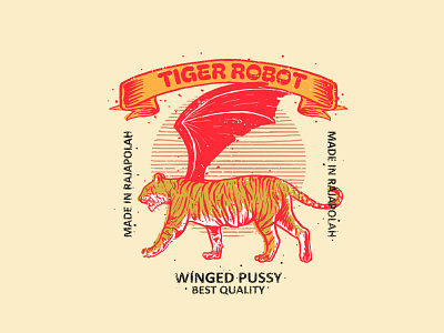 Winged Pussy branding design graphic design illustration logo retro vintage