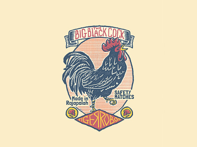 Big Black Cock branding design graphic design illustration logo retro vintage