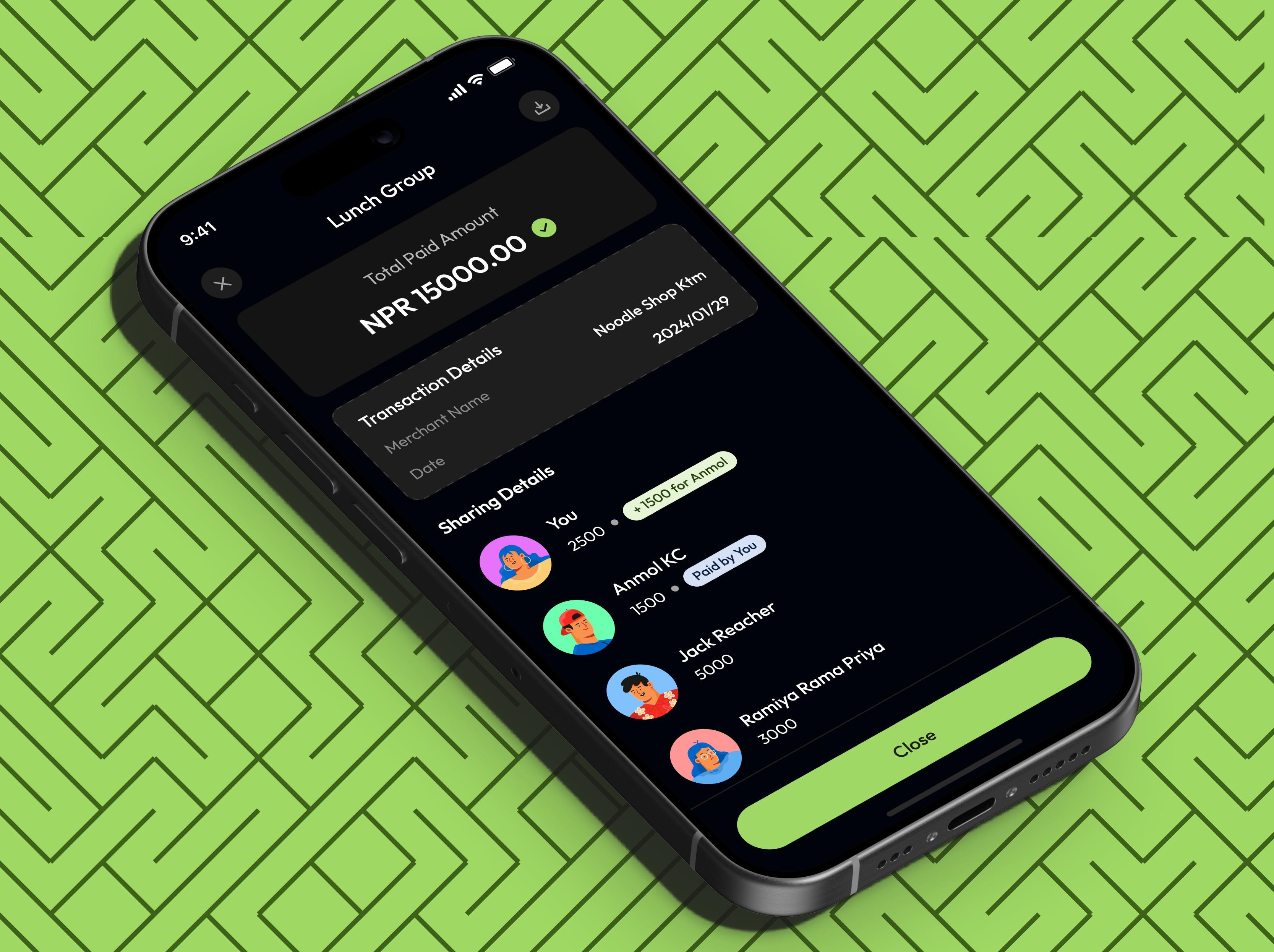 Transaction Details Design (Digital Wallet) android app branding digital wallets finance fintech ios iphone mobile online transactions payment ui ux