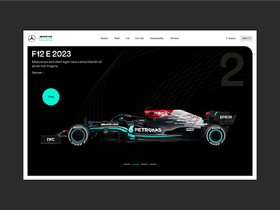 Mercedes F1 | Carousel carousel f1 homepage mercedes ui ux web design website website design