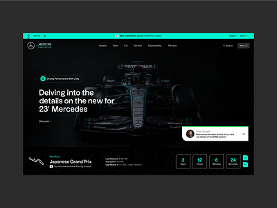 Mercedes F1 | Hero f1 hero homepage mercedes web design website website design