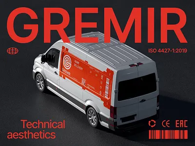 Branding for a supplier of pipeline installation materials 3d animation b2b black blender branding c4d design graphic design grey illustration logo minivan motion graphics orange pipe ux van webdesign white