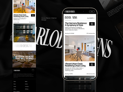 Home Decor/interior design - Website 3d animation branding css graphic design javascript logo luxury mobileui mobilewebsite mockup modern nextjs phone productdesign ui webdesign webdevelopment website