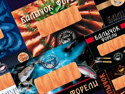 fish food labels art design graphic design illustration