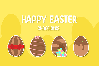 Easter Stickers Pack: Chocholate design easter illustration sticker