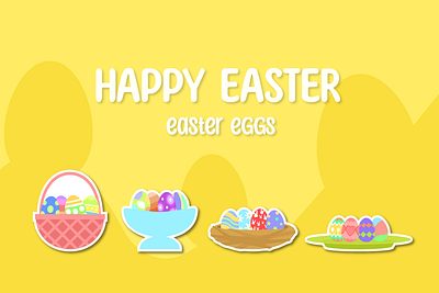 Easter Stickers Pack: Easter Egg design easter illustration sticker