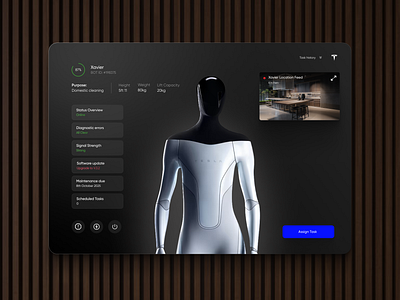 Tesla Homebot Application concept design future home ipad robot tesla teslabot ui ux