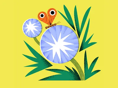 Butterfly butterfly editorial flowers grass illustration illustrator life nature spring