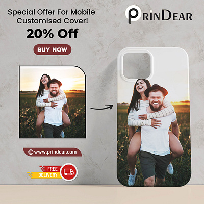 Customized Mobile Phone Case Advertisement branding graphic design ui