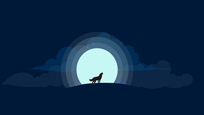 Howling At The Full Moon design graphic design wallpaper