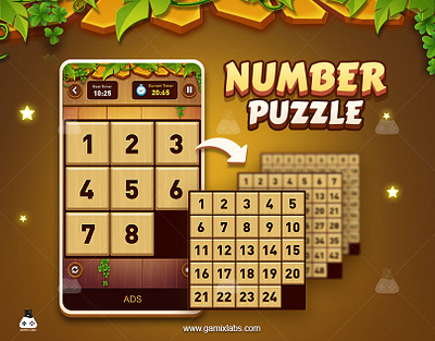 UI/UX Designs for Number Puzzle Games / Game Art Services game art slot art services