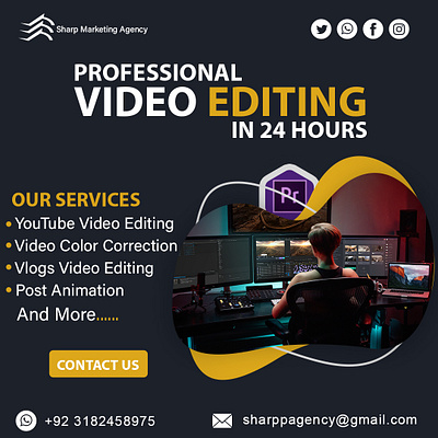 Video Editing Post ad design banner banner design design graphic design post design social media video editing