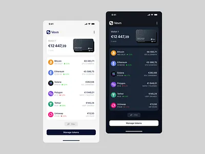 Crypto portfolio app design figma ui ux