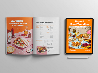 Raport Food Trendów Pyszne.pl 2023/2024 book brand design data data visualization design localisation digital dtp editiorial editorial design food graphic design layout magazine print report