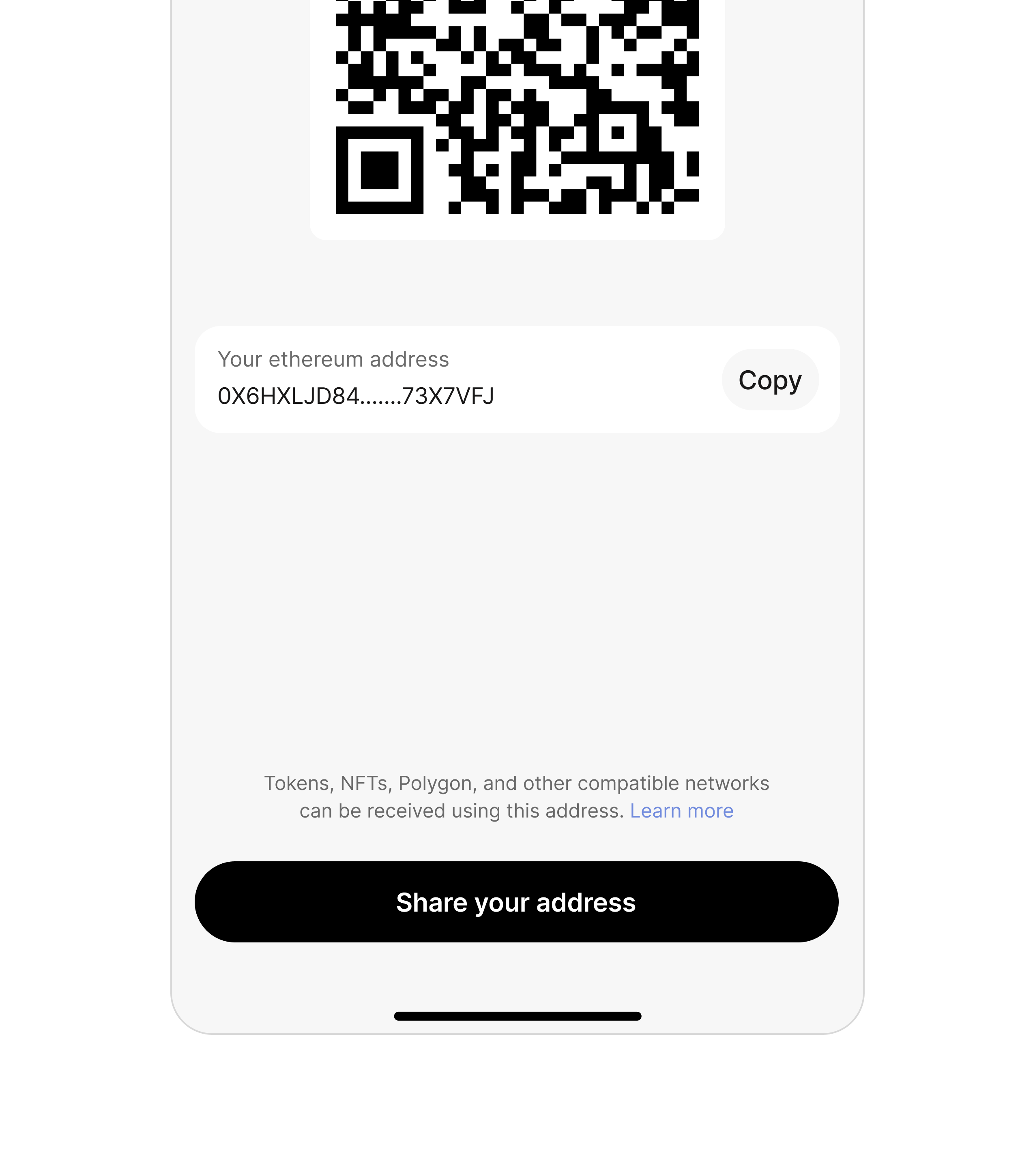 Copy wallet address branding design graphic design illustration mobile design typography ui wallet web3