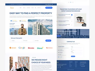 Real-Estate Website Design branding business website design designer figma dsign graphic design hero section home design illustration landing page logo property website real estate ui ui ux ux designer web ui website