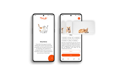 Tails: A User-Friendly App for Pet Lovers animation pets ui design ux design